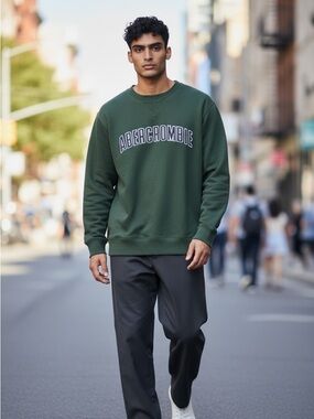 Vintage Abercrombie & Fitch Crewneck Sweatshirt Embroidered Y2K 90’s